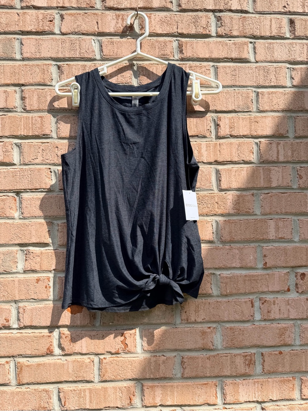 Beyond Yoga Black Knot-Front Sleeveless Tank